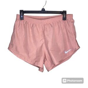 Nike Blush Pink Running Shorts Dusty Rose Lined Track Athletic